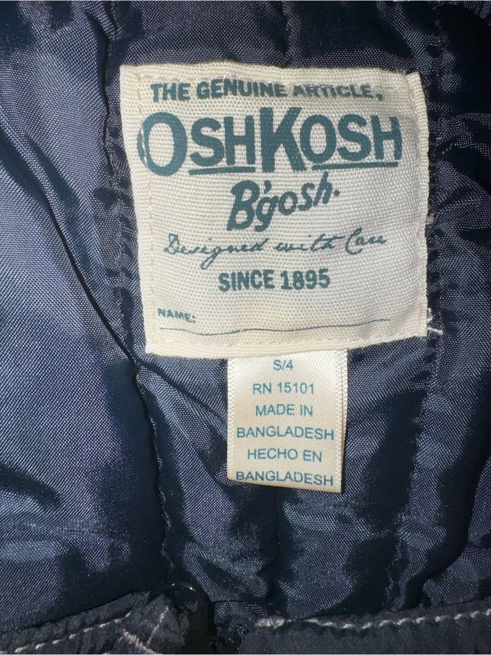 Oshkosh B'gosh Girls Black Snow Suit Bib Overalls With Front Heart Size 4